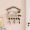 Key and Mail Holder for Wall, Wall Key Holder with Shelf, Home Key Holder for Wall, Wood Key Holder Wall Mount, Mail Organizer Wall Mounted, Entryway & Front Door Key Holder with 5 Hooks(White)